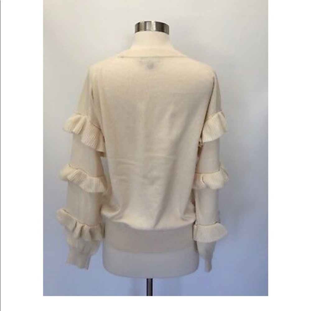 J. Crew Cream Ruffle Sweater - Picture 2 of 4